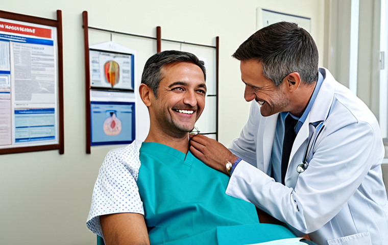 **

"A friendly doctor in a clean, bright clinic, wearing a lab coat, fully clothed, giving a vaccine shot to a smiling patient. The patient is looking at the doctor with trust. Background includes medical posters and equipment. Safe for work, appropriate content, fully clothed, professional, perfect anatomy, natural pose, family-friendly."

**