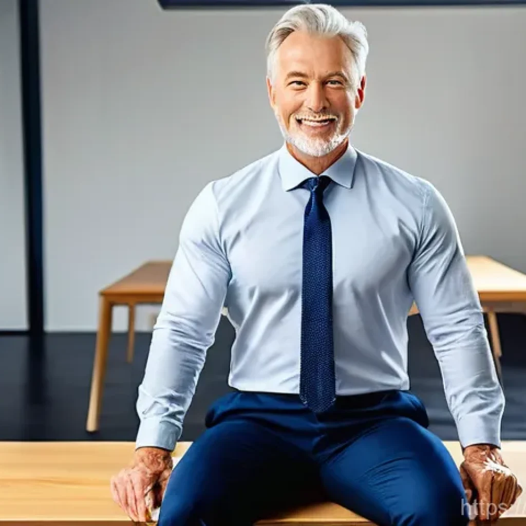 전립선 건강을 위한 예방 운동 - **Image Prompt 1: Discreet Kegel Exercises for Prostate Health**
A man in his late 40s to early ...