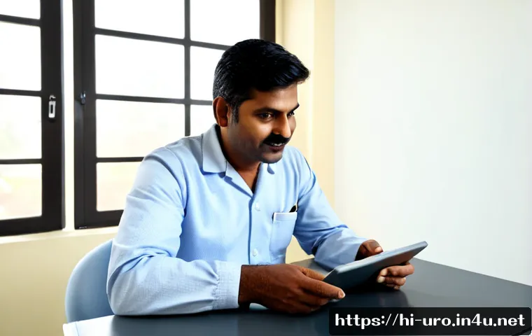 남성 호르몬 검사와 치료법 - Photorealistic Indian male patient in his late 40s, fully clothed in a neat casual shirt, sitting ca...